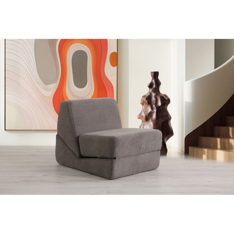 1-Seat Sofa-Bed Origami Convertable - Warm Grey Warm Grey