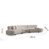 Corner Sofa Pars Cream (L1 + 01 + 1R) - Corner v2 Cream