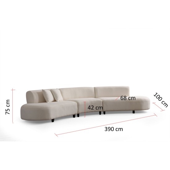 Corner Sofa Pars Cream (L1 + 01 + 1R) - Corner v2 Cream Corner Sofa Pars Cream (L1 + 01 + 1R) - Corner v2 Cream