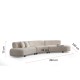 Corner Sofa Pars Cream (L1 + 01 + 1R) - Corner v2 Cream Corner Sofa Pars Cream (L1 + 01 + 1R) - Corner v2 Cream