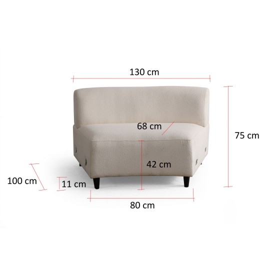 Corner Sofa Pars Cream (L1 + 01 + 1R) - Corner v2 Cream Corner Sofa Pars Cream (L1 + 01 + 1R) - Corner v2 Cream