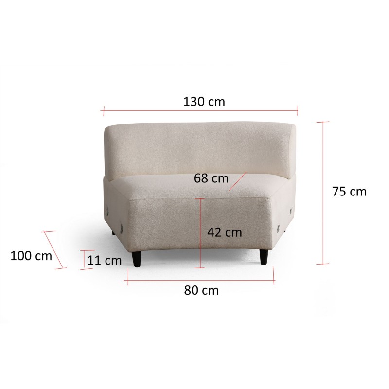 Corner Sofa Pars Cream (1L + 1R) - Corner v2 Cream