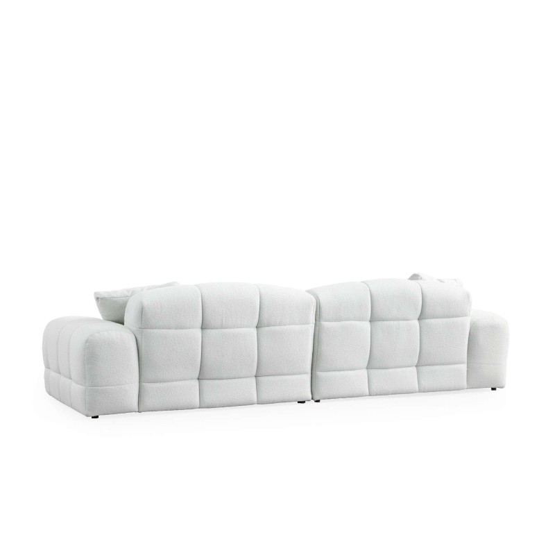 Τριθέσιος Καναπές - Pescara Lounge (L2-2R) - Χρώμα White - 310x108x83εκ