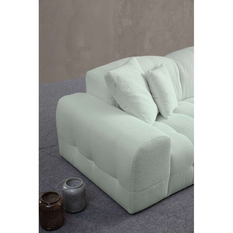 Γωνιακός Καναπές - Pescara Δεξιά Γωνία -  (L2-Chl) - Χρώμα Pale Green - 316x165x108εκ