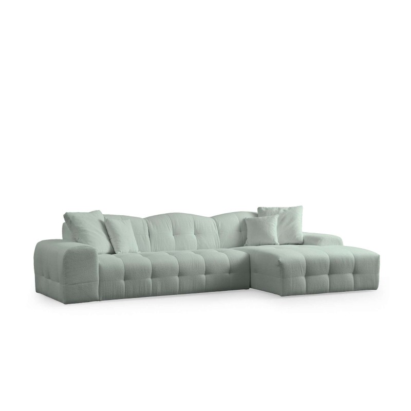 Γωνιακός Καναπές - Pescara Δεξιά Γωνία -  (L2-Chl) - Χρώμα Pale Green - 316x165x108εκ