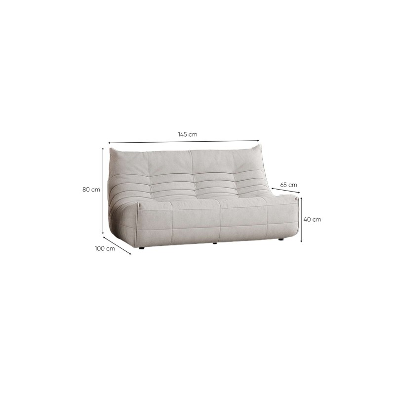 2-Seat Sofa Bocek - White White