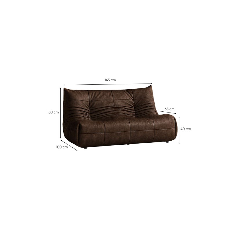 2-Seat Sofa Bocek - Brown Brown