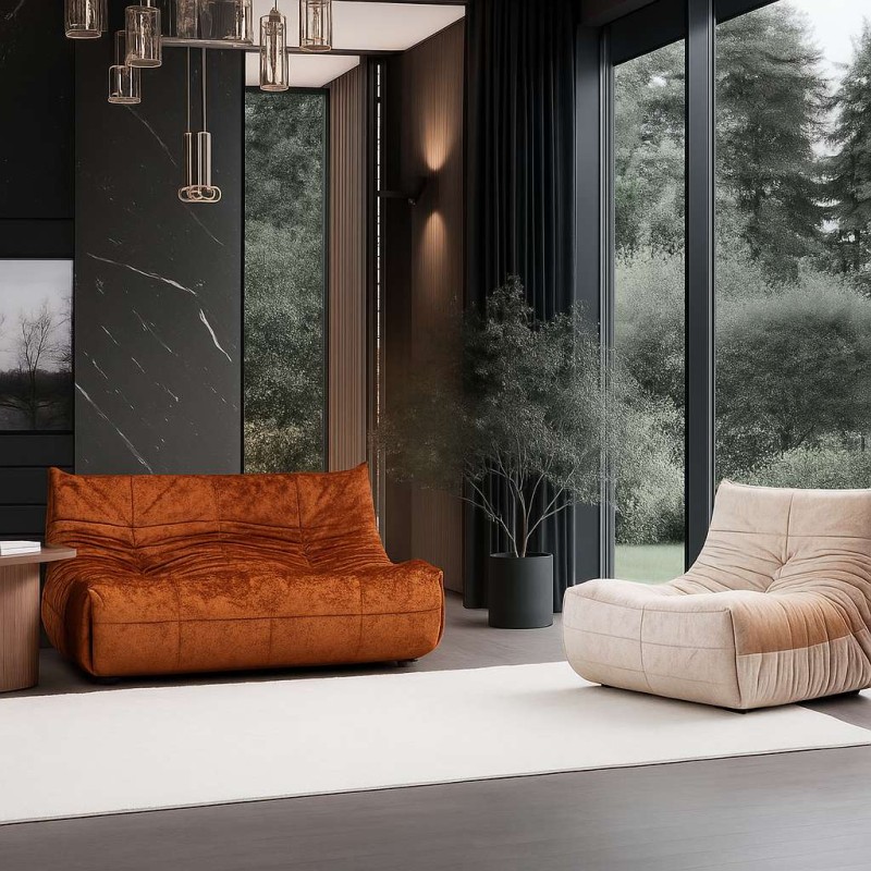 2-Seat Sofa Bocek - Red Red