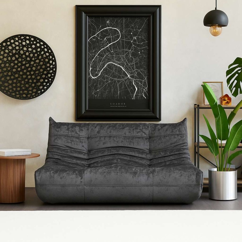 2-Seat Sofa Bocek - Dark Grey Dark Grey