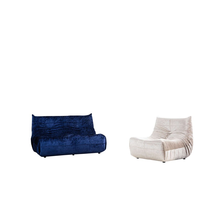2-Seat Sofa Bocek - Blue Blue