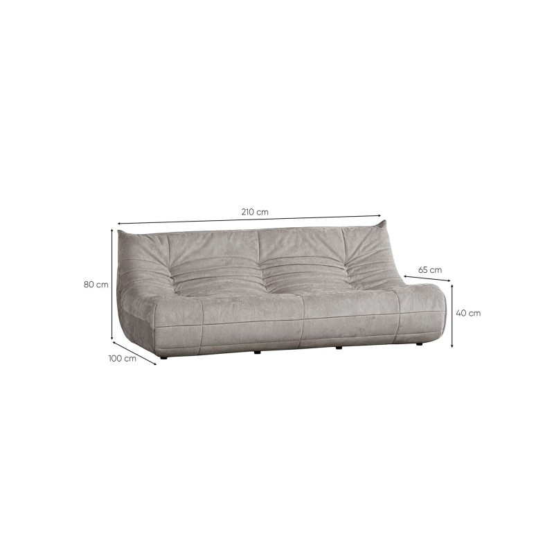 3-Seat Sofa Bocek - White White