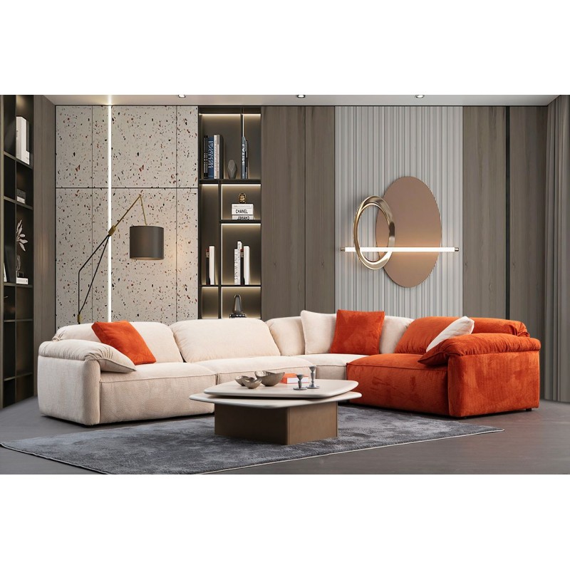 Corner Sofa Flamingo Corner 3 (L1+O1+C+1,5R) Cream
Orange