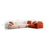 Corner Sofa Flamingo Corner 3 (L1+O1+C+1,5R) Cream
Orange