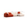 Corner Sofa Flamingo Corner 4 (L1,5+O1+Chlr) Cream
Orange