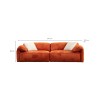 3-Seat Sofa Flamingo Lounge (L1,5+1,5R) Orange