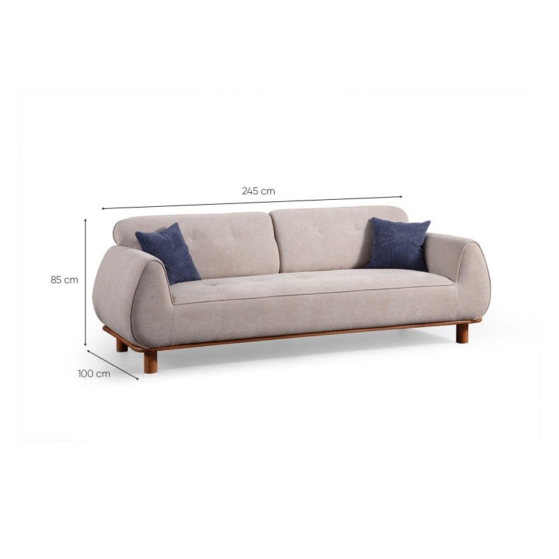3-Seat Sofa Drop 3 Seater - White White