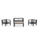 Garden Lounge Set Assento 2+1+1+S - Grey, Black Grey
Black