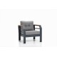 Garden Lounge Set Assento 2+1+1+S - Grey, Black Grey
Black