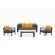 Garden Lounge Set Assento 3+1+1+S - Yellow, Black, Grey Yellow
Grey
Black Garden Lounge Set Assento 3+1+1+S - Yellow, Black, Grey Yellow
Grey
Black