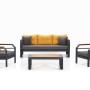 Garden Lounge Set Assento 3+1+1+S - Yellow, Black, Grey Yellow
Grey
Black