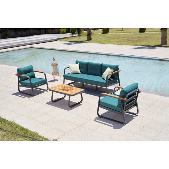 Garden Lounge Set Rio - Petrol Blue Petrol Blue Garden Lounge Set Rio - Petrol Blue Petrol Blue