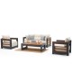 Garden Lounge Set Larix - White White