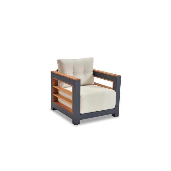 Garden Lounge Set Larix - White White