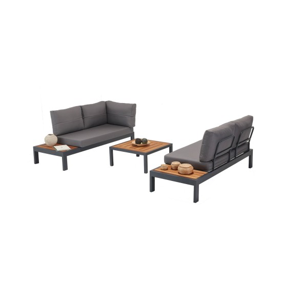 Garden Lounge Set Verona Wood Multicolor