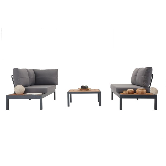 Garden Lounge Set Verona Wood Multicolor