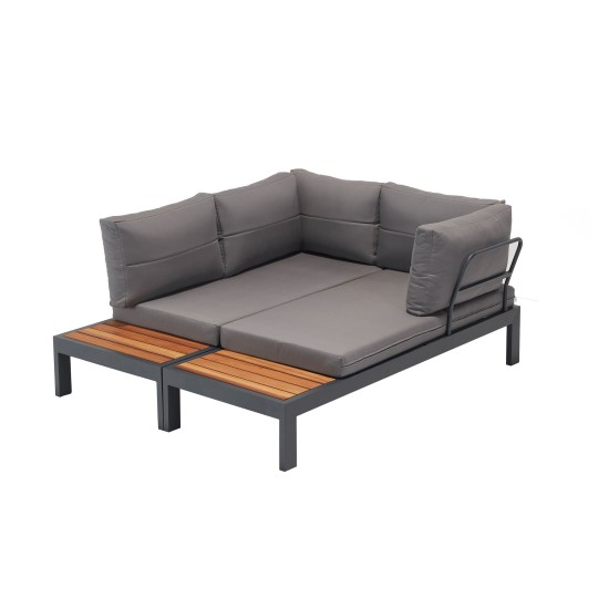 Garden Lounge Set Verona Wood Multicolor