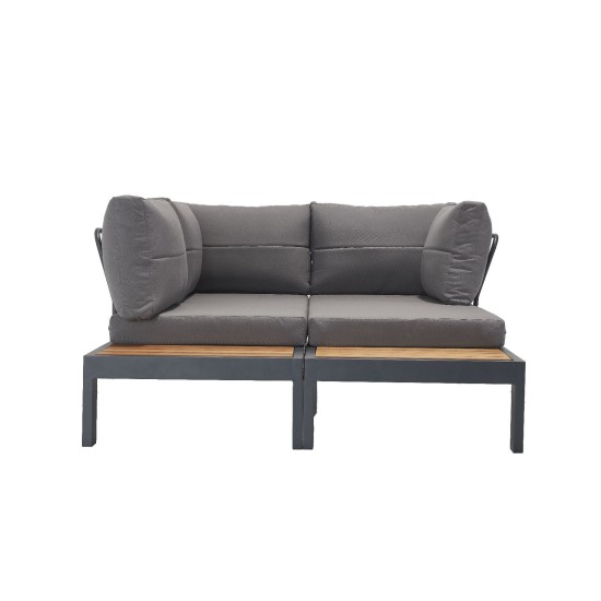 Garden Lounge Set Verona Wood Multicolor