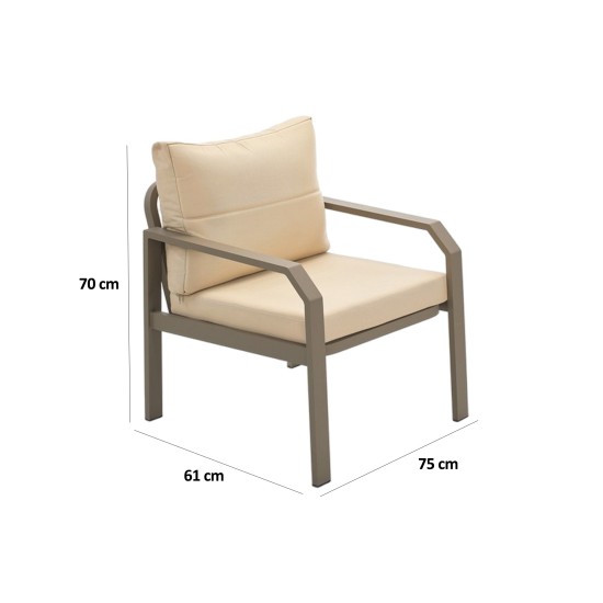 Garden Lounge Set Arya - Cappucino Cappucino 
Cream