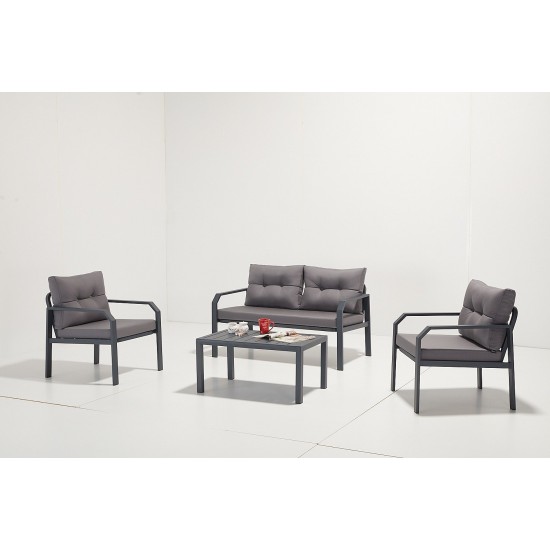 Garden Lounge Set Arya - Anthracite Anthracite Garden Lounge Set Arya - Anthracite Anthracite