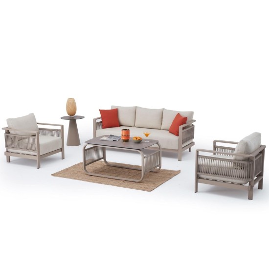 Garden Lounge Set Venedik Beige