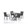 Garden Table & Chairs Set (5 Pieces) Samara 1 - Grey, Black Grey
Black