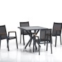 Garden Table & Chairs Set (5 Pieces) Samara 1 - Grey, Black Grey
Black