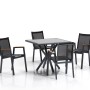 Garden Table & Chairs Set (5 Pieces) Samara 2 - Grey, Black Grey
Black