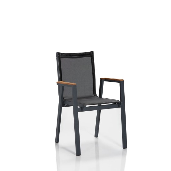 Garden Table & Chairs Set (5 Pieces) Samara 2 - Grey, Black Grey
Black