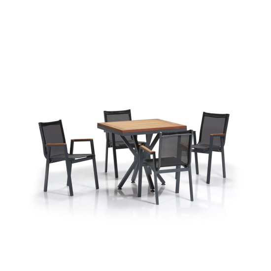 Garden Table & Chairs Set (5 Pieces) Samara 3 Multicolor