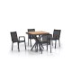 Garden Table & Chairs Set (5 Pieces) Samara 3 Multicolor