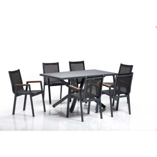Garden Table & Chairs Set (7 Pieces) Sydney 1 - Multicolor Multicolor