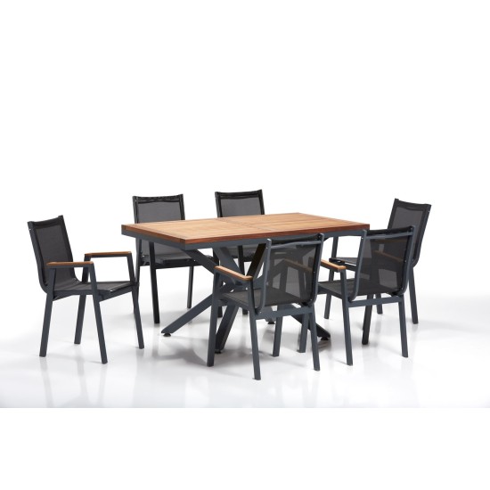 Garden Table & Chairs Set (7 Pieces) Sydney 2 - Multicolor Multicolor