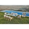 Garden Table & Chairs Set (8 Pieces) Venedik Ceramic Beige