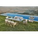 Garden Table & Chairs Set (8 Pieces) Venedik Ceramic Beige