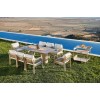 Garden Table & Chairs Set (8 Pieces) Toscana Ceramic Beige