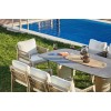 Garden Table & Chairs Set (8 Pieces) Toscana Ceramic Beige