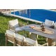 Garden Table & Chairs Set (8 Pieces) Toscana Ceramic Beige