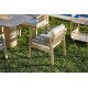 Garden Table & Chairs Set (8 Pieces) Toscana Ceramic Beige