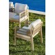 Garden Table & Chairs Set (8 Pieces) Toscana Ceramic Beige