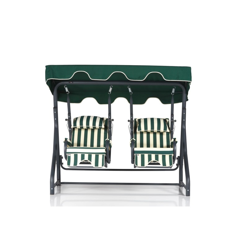 Garden Double Swing Chair Daisy 2 - White, Green, Black White
Green
Black